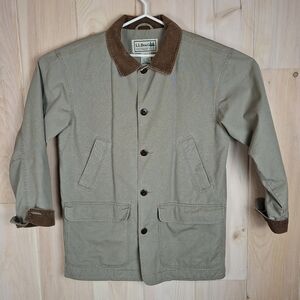 Vintage L.L.Bean Men's Barn Chore Coat Lined Jacket Brown Corduroy Collar/Cuff